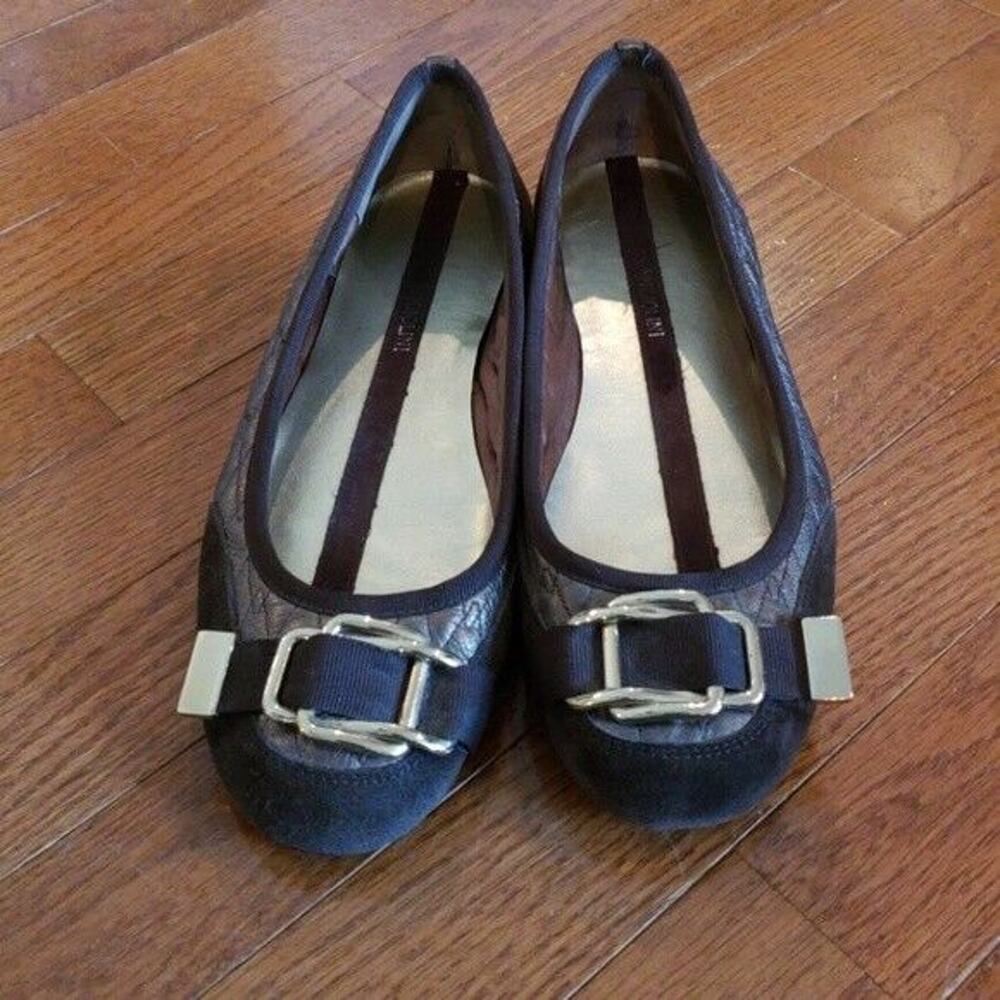 Enzo Angiolini - Bronze Brown Gold Flats - Size 7